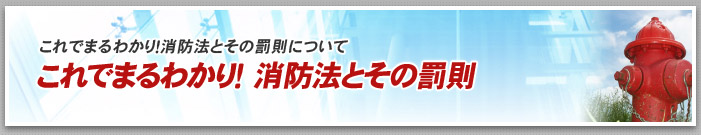 これでまるわかり！ 消防法とその罰則